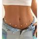 Sexy Vintage Aesthetic Belly Chain Thin Beads Link Body Chain Waist Chain Belt Y2K Streetwear Summer