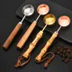 Stainless steel bamboo handle scoop coffee spoon scoop of powder kitchen seasoning baking bartender