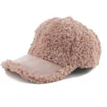 2022 Winter Cap Lamb Wool Baseball Cap Women Girls Solid Hip Hop Snapback Cap Outdoor Adjustable