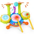 Kids Drum Set Toddlers 1-3 Musical Baby Educational Instruments Toys for Toddlers Girl Microphone