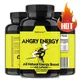 Angry Energy Caffeine Capsules All Natural Non-GMO Energy Booster Increase Stamina & Focus Fight