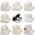 Winter Newborn Baby White baptism Cotton Boot Non-Slip Sole Toddler Boys Girls First Walkers Infant