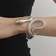 Gothic Unisex Snake-shaped Open Bracelets for Woman Men Punk Hip-hop Metal Texture Bangles Party Hot