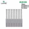 LAVIE 10pc 4 5 5.5 6 6.5mm Electric Hammer SDS Plus Drill Bits Set 110mm Concrete Wall Brick Block