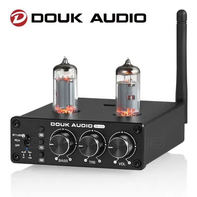 Douk Audio HiFi Bluetooth 5,0 Ventil röhre Vorverstärker Stereo empfänger USB-Player Home Desktop Vorverstärker mit Höhen bass steuerung