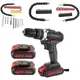 48VF Wireless Cordless Bohrmaschine Auswirkungen Bohrer Schraubendreher Lithium-Batterie