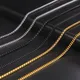 Skyrim Fashion 60cm Long Box Chain Necklace Men Stainless Steel Black Gold Color Link Chains Basic