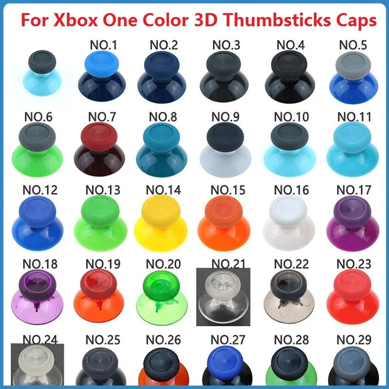 4Pcs For Xbox One Color 3D Thumbsticks Caps Grip Analog Thumb Sticks Cover For Microsoft XBox One XS Controller Joysticks Cap