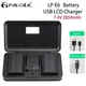 Lp e6 LP-E6 LP-E6N batterie + led dual ladegerät fall für canon eos 5ds r 5d mark ii iii iv 5d 6d 7d