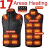 17/13/9 Areas Heated Vest Men Women Electric Heating Vest Usb Heated Jacket Heated Vest Bodywarmer