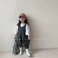 Kids Pants Spring Autumn Boys and Girls Large Baggy Denim Kids Overalls New Fashion Cute Warm Casual