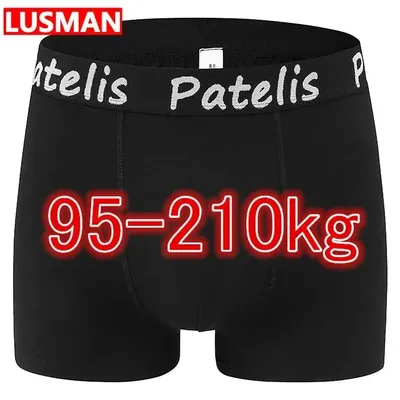Herren-Boxershorts, große Größe 7XL, für 90–200 kg, große Shorts, bequeme Unterwäsche, komplett aus Baumwollstoff, hochwertige Herrenhöschen Image