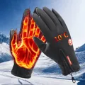 2 Stück Winter warme volle Finger Handschuhe wasserdicht Radfahren Outdoor-Sport Laufen Motorrad Ski