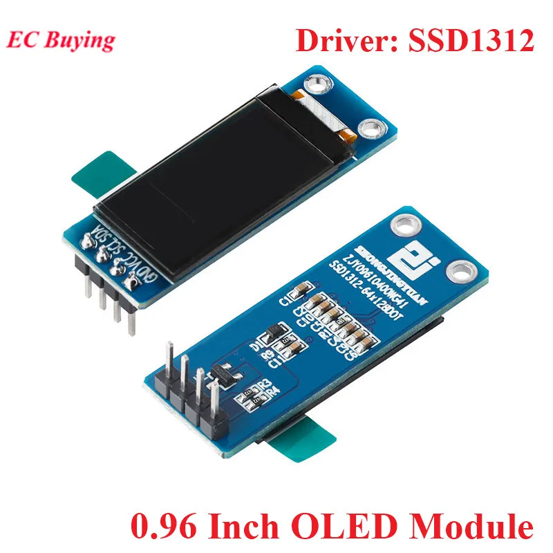 0,96 Zoll OLED-Modul 0,96 Zoll 12864-Bildschirm Weiß 128 x 64 OLED-LCD-LED-Anzeigemodul IIC SPI-Schnittstelle SSD1312 für Arduino Image