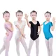 Kids Ballet Bodysuit Black Stretch Short Sleeved Leotards Girls Gymnastics Body Wear Children Ballet