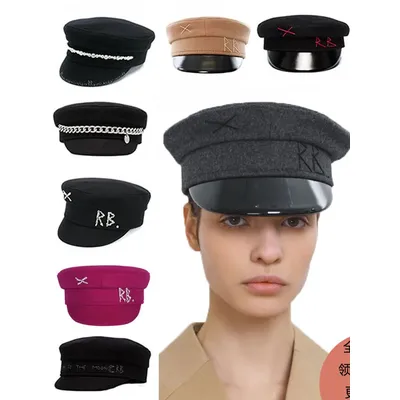 Neue Winter Frauen Hüte Newsboy Caps Flache brief Militray Caps Britischen Vintage schirmmütze