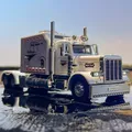 1:24 peter bilt 389 Traktoren LKW Legierung Spielzeug auto Modell Rad Lenkung Sound und Licht