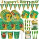 Lion King Simba Party Decorations Disposable Tableware Cup Plate Napkin Tablecloth Cake Topper