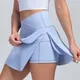 Women Pleated Tennis Skirt With Pockets Shorts Athletic Skirts Crossover Breathable Athletic Golf