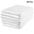 50pcs Disposable Thickened Storage Bags Large Garbage Bags Clear Heavy Duty Recycling Thicken