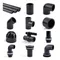 20~50mm Black PVC Pipe Connector UPVC Pipe Garden Water Elbow Tee Joint Aquarium Tank Water Supply