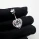 Crystal Zircon Ball Belly Button Rings Stainless Steel Sexy Navel Piercing Ring Heart Belly