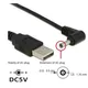 90 angle USB to 3.5mm Connector Jack Power Charger Cable for Nokia 7270 7280 7610 8290 8801 9300