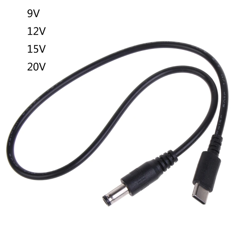 9V 12V 15V 20V USB Typ C bis 5,5x2,1mm PD Netzteil kabel für Router Laptop LED Licht Zubehör max 3a 120W 0,4 m/0,98 Meter Image