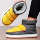 Original Women's Men's Boots Down Waterproof Winter Men Snow Boots Plush Warm Ankle Boots Man Cotton