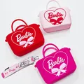 Rot rosa quadratische Barbie Taschen Schulter Messenger Handtasche Cross body Silikon Geldbörse