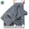 2024 Stretch Skinny Jeans Männer Mode lässig Slim Fit Denim Designer elastische Hose Graue Marke