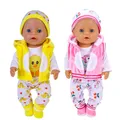 17 zoll Puppe Kleidung 43 cm Puppe Warme Anzug mit Hut und Socken für Neue Baby Geboren Puppe Outfit