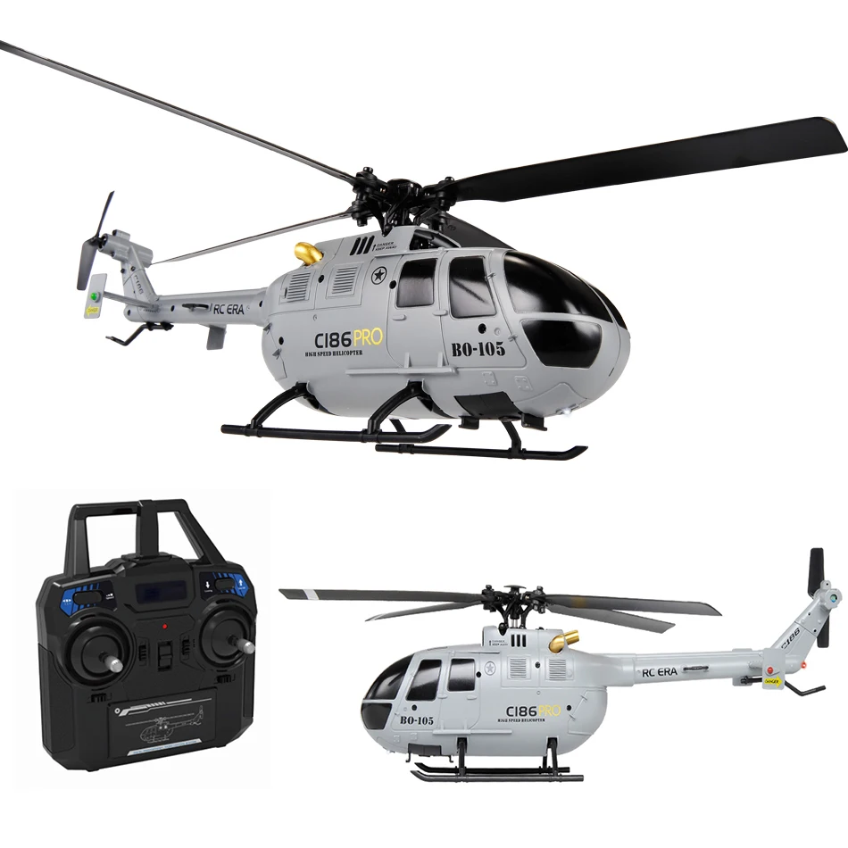 C186 Pro B105 2,4G RTF RC Hubschrauber 4 Propeller 6-Achsen Elektronisches Gyroskop zur Stabilisierung Fernbedienung Hobbys Spielzeug
