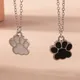 Niedliche Emaille Hund Katze Pfote Halsketten für Frauen Männer bff beste Freunde Paar passende