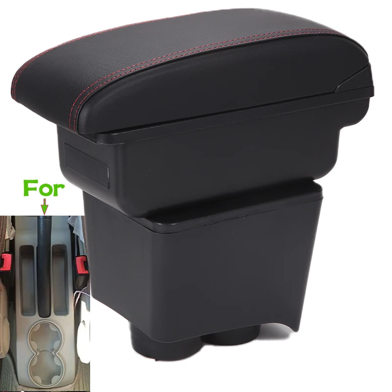 Für Volkswagen Polo Armlehne Für VW Polo 9N3 Auto Armlehne box 2002-2009 Retrofit teile Lagerung box auto Innen zubehör USB Image