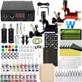 Komplette rotierende Tattoo Maschine Kit Tattoo Pistole mit Netzteil Nadeln Tinte Set Tattoo