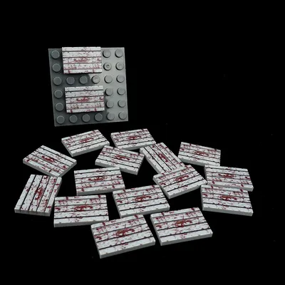 Moc 10pcs 26603 rostigen Boden gedruckt Muster Baustein Szene Matching Board kompatibles Zubehör DIY Image