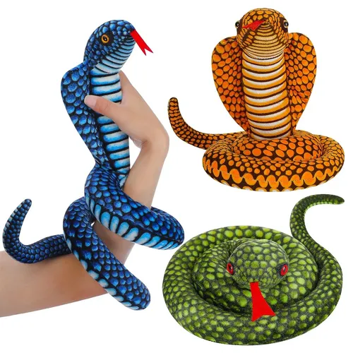120/240cm Schlange Stofftiere Kobra Schlange Plüsch tier gefüllt Boa Cobra Puppe Streich Requisiten