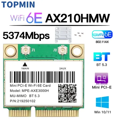 WiFi 6E AX210HMW Mini PCI-E Wifi Netzwerk Karte Bluetooth 5,3 Für AX210 Karte 802,11 AX Drahtlose Wi-Fi Adapter Für Desktop-Laptop
