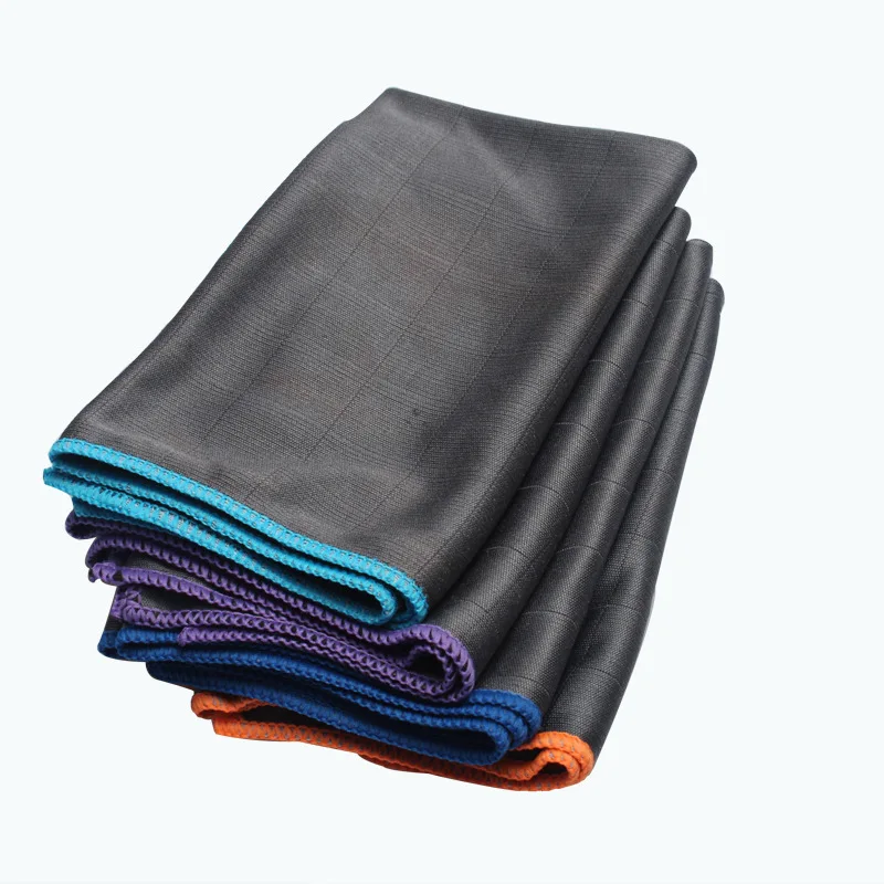 Mikro faser Carbon Tuch zum Abwischen von Fenstern Weingläser Geschirr Glas Reinigungs tuch Kohle faser Lappen Image