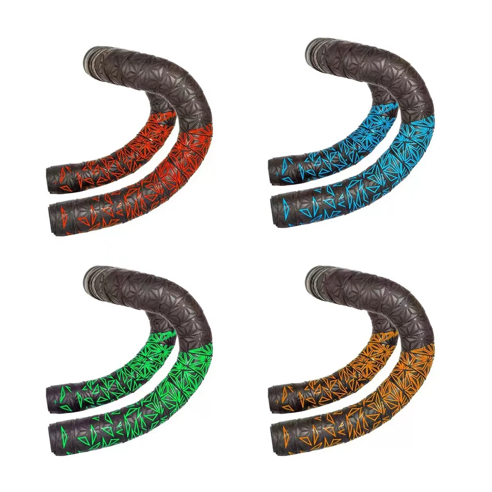 Doppelte Farbe Chrysantheme Muster Rennrad Lenkerband Lenkerbänder EVA + PU Weiches Anti-Vibrations-Wickelband Langlebiges Bar Bartape Image