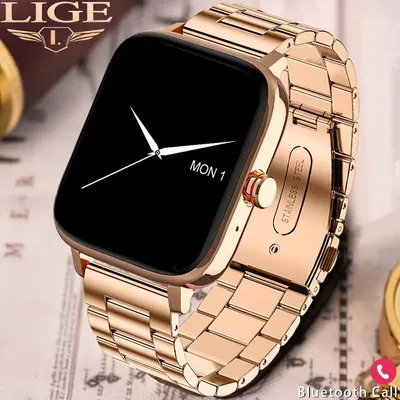 Lige Männer Smartwatch Frauen benutzer definierte Zifferblatt Smartwatch für Männer Android iOS wasserdichte Bluetooth-Uhren Full-Touch-Armband Uhr Mann