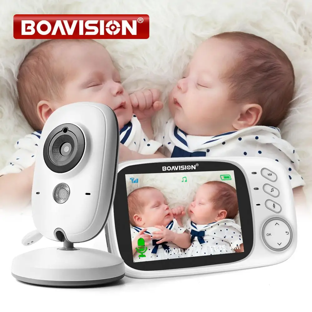 Vb603 Video Baby phone 2,4g drahtlos mit 3,2 Zoll LCD 2-Wege-Audio-Talk Nachtsicht überwachung Überwachungs kamera Babysitter Image