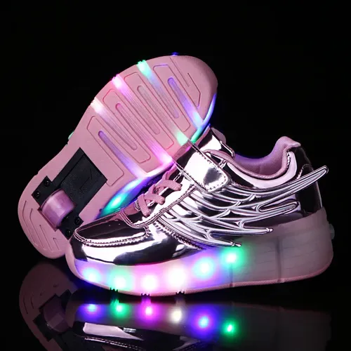 Kinder LED licht roller schuhe für jungen mädchen leucht licht up skate turnschuhe mit auf rädern