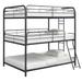 Twin-Twin-Twin Metal Triple Bunk Bed Metal Structure Bedframe Bunk Bed