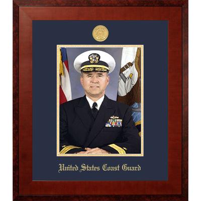 Patriot Frames Coast Guard 8x10 Portrait Honors Frame with Gold Medallion