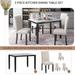 Faux Marble 5-Piece Dining Set Table