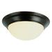 Bel Air Lighting Athena 7 in. H X 16 in. W X 16 in. L Oil Rubbed Bronze Bronze/White Ceiling Fixture