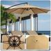 Umbrella Canopy Replacement Outdoor Half Cover Parasolpatio Round Sunshade Market Beach Sun Fabric Tops Offsetfoot Cafe