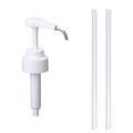 Taicanon Canister Pump Oyster Sauce Pourer Bottle Nozzle 1 X Pump + 2 X Hoses For Wine Coffee Syrup Vinegar Bottles Cork Oil Pourer Syrup Bottle(White)